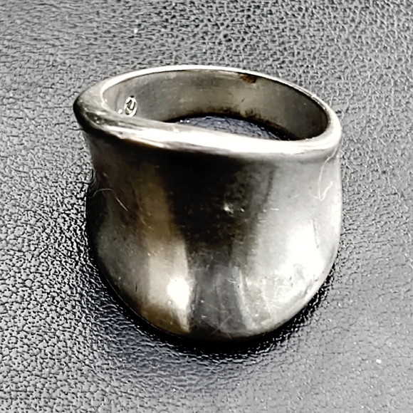 Vintage Abstract Mid-Century Modern Sterling Silver Ring- Size 8.5 - Picture 5 of 6